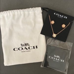 Coach Necklace and Earrings set